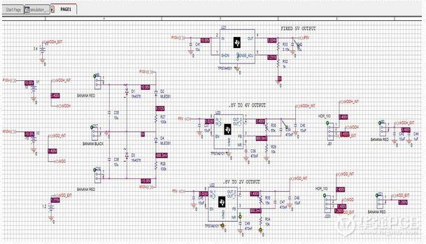 圖4：原理圖測試平臺和各個節點的仿真值。